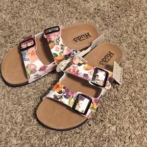 mudd double buckle sandals